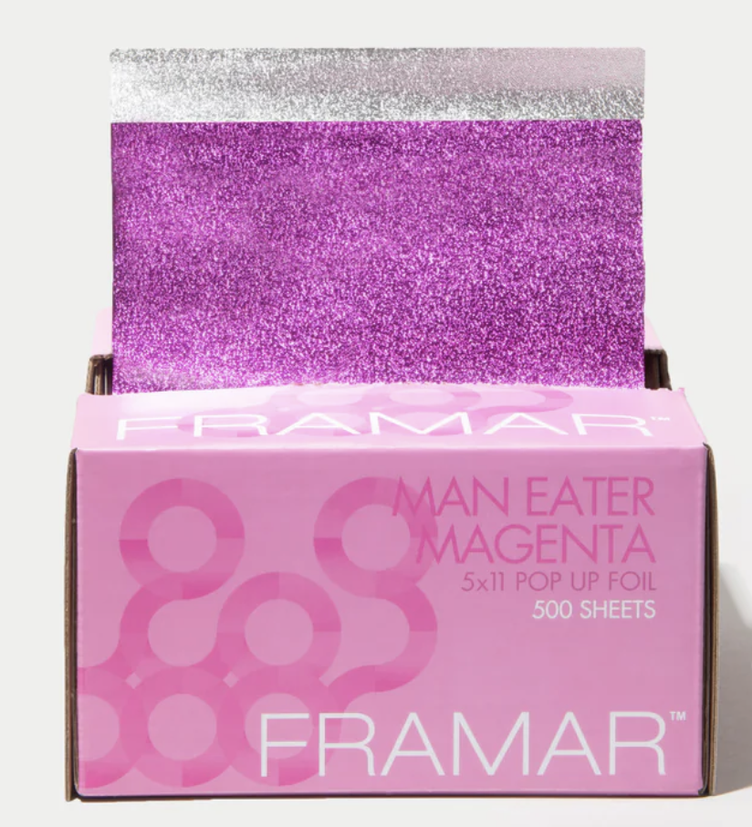 Framar Man Eater Magenta - Pop Up 500 sheets - 5x11 inch - pre-cut - pre-folded foil